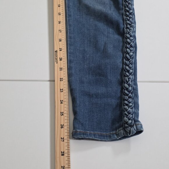 Joes Jeans Womens 28 Blue The Charlie High Rise Skinny Ankle Side Denim Braids - Picture 8 of 16